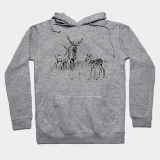 Deer family print Hoodie